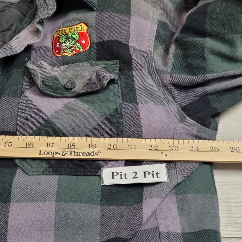 Berne Flannel Shirt Jacket Mens XL Tall Green Plaid Quilted Lining Insulated